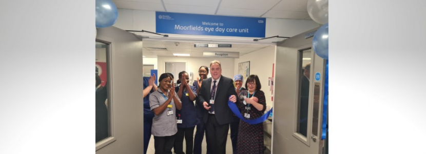 Jason Perry opening the new Moorfields eye unit at Croydon University Hospital