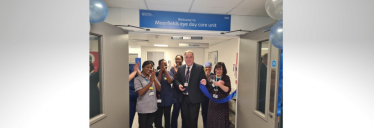 Jason Perry opening the new Moorfields eye unit at Croydon University Hospital